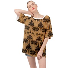 Pattern Background Decorative Oversized Chiffon Top