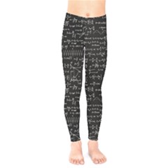 Math Equations Formulas Pattern Kids  Leggings by Ravend