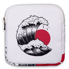 Japanese Sun & Wave Mini Square Pouch by Cendanart