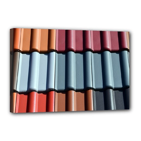Shingle Roof Shingles Roofing Tile Canvas 18  X 12  (stretched) by Ket1n9