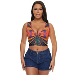 Fresh Watermelon Slices Texture Women s Sleeveless Wrap Top by Ket1n9