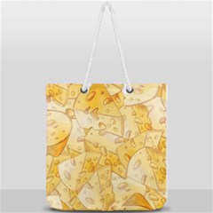Cheese Slices Seamless Pattern Cartoon Style Full Print Rope Handle Tote (large) by Ket1n9