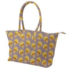 Yellow Mushroom Pattern Canvas Shoulder Bag by Ket1n9