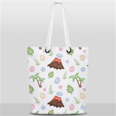 Cute Palm Volcano Seamless Pattern Full Print Rope Handle Tote (small) by Ket1n9