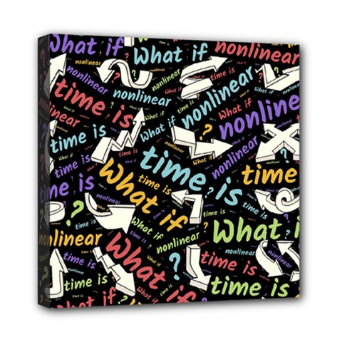 Time Nonlinear Curved Linear Mini Canvas 8  X 8  (stretched) by Paksenen