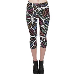 Mental Human Experience Mindset Capri Leggings  by Paksenen