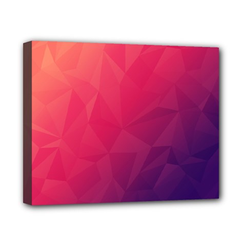 Color Triangle Geometric Textured Canvas 10  X 8  (stretched)