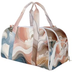 Abstract Pastel Waves Organic Burner Gym Duffel Bag by Grandong