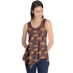 Brown African Ethnic Colorful Pattern Sleeveless Tunic Top