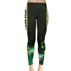 Black Green Tennis Leggings 