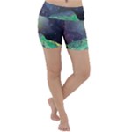 Psychedelic Universe Color Moon Planet Space Lightweight Velour Yoga Shorts