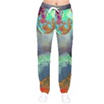 Psychedelic Universe Color Moon Planet Space Women Velvet Drawstring Pants