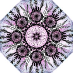 Dream Catcher Art Feathers Pink Hook Handle Umbrellas (large) by Bedest