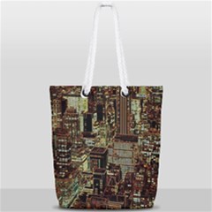 Photo New York City Skyscrapers Full Print Rope Handle Tote (small)