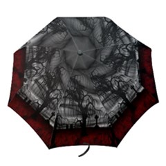 Grave Yard Dark Fantasy Trees Folding Umbrellas by Cemarart