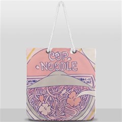 Ramen Kawaii Aesthetic Pink Full Print Rope Handle Tote (large) by Cemarart