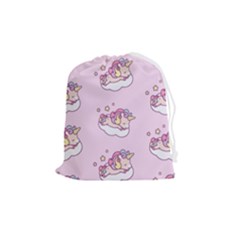 Unicorn Clouds Colorful Cute Pattern Sleepy Drawstring Pouch (medium) by Grandong