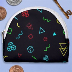 Black, Dark, Galaxy Horseshoe Style Canvas Pouch