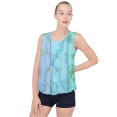 Background Marble Set Bubble Hem Chiffon Tank Top by Ndabl3x