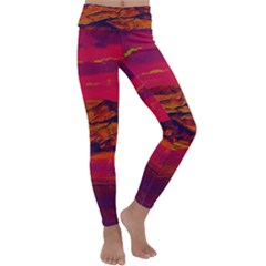 Time Wind Polishpattern Architecture Building City Cityscape Nature Pop-art Pop Surrealism  Retrowave Kids  Lightweight Velour Classic Yoga Leggings by Cemarart