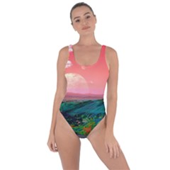 Unicorn Valley Aesthetic Clouds Landscape Mountain Nature Pop Art Surrealism Retrowave Bring Sexy Back Swimsuit by Cemarart