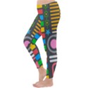 Pattern Geometric Abstract Colorful Arrows Lines Circles Triangles Classic Winter Leggings View2
