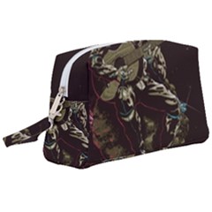 Astronaut Playing Guitar Parody Wristlet Pouch Bag (large)