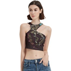 Astronaut Playing Guitar Parody Cut Out Top by Cemarart