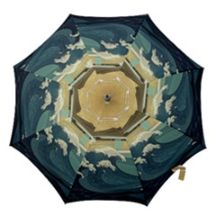 Sea Asia Waves Japanese Art The Great Wave Off Kanagawa Hook Handle Umbrellas (large) by Cemarart