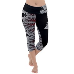 Math Formula Lightweight Velour Capri Yoga Leggings by Bedest