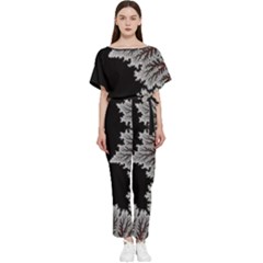 Planet Psychedelic Art Psicodelia Batwing Lightweight Chiffon Jumpsuit by Bedest