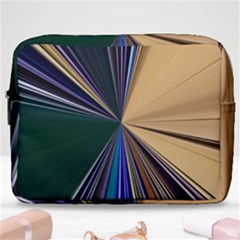 Zig Zag Pattern Geometric Design Make Up Pouch (large) by Cemarart