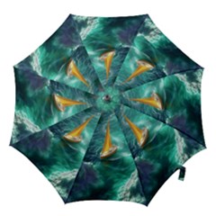 Moon Moonlit Forest Fantasy Midnight Hook Handle Umbrellas (large) by Cemarart