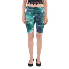 Countryside Landscape Nature Yoga Cropped Leggings by Cemarart
