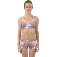 Mountain Birds River Sunset Nature Back Web Gym Set