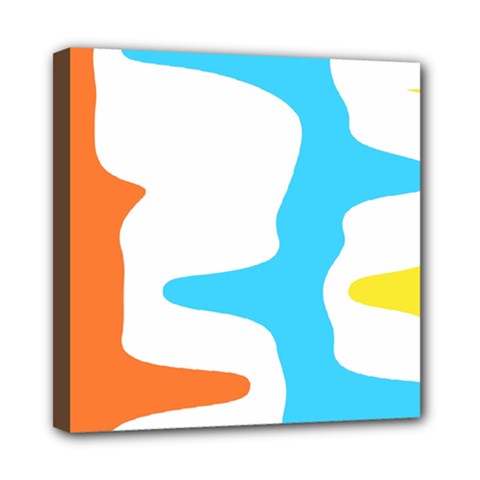 Warp Lines Colorful Multicolor Mini Canvas 8  X 8  (stretched) by Cemarart