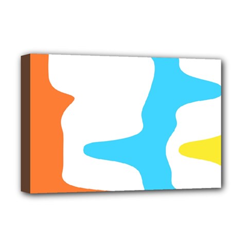 Warp Lines Colorful Multicolor Deluxe Canvas 18  X 12  (stretched) by Cemarart