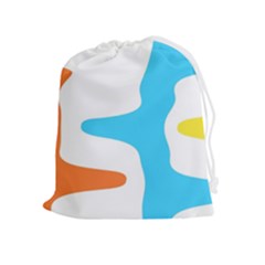 Warp Lines Colorful Multicolor Drawstring Pouch (xl) by Cemarart