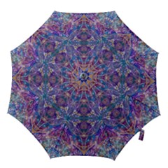 Cobalt Arabesque Hook Handle Umbrellas (large) by kaleidomarblingart