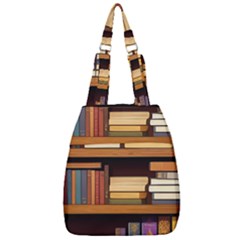 Book Nook Books Bookshelves Comfortable Cozy Literature Library Study Reading Room Fiction Entertain Center Zip Backpack by Maspions