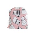 Cute Cats Cartoon Seamless-pattern Drawstring Pouch (Large) View1