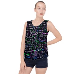 Math Linear Mathematics Education Circle Background Bubble Hem Chiffon Tank Top by Apen