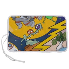 Astronaut Moon Monsters Spaceship Universe Space Cosmos Pen Storage Case (m) by Maspions