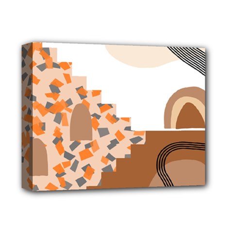Bohemian Digital Minimalist Boho Style Geometric Abstract Art Deluxe Canvas 14  X 11  (stretched) by Maspions