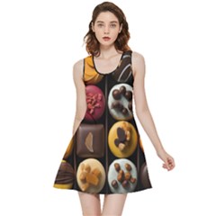Chocolate Candy Candy Box Gift Cashier Decoration Chocolatier Art Handmade Food Cooking Inside Out Reversible Sleeveless Dress by Maspions