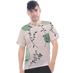 Plants Pattern Design Branches Branch Leaves Botanical Boho Bohemian Texture Drawing Circles Nature Men s Sport Top by Maspions