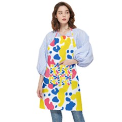 Colored Blots Painting Abstract Art Expression Creation Color Palette Paints Smears Experiments Mode Pocket Apron by Maspions