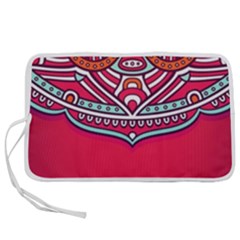 Mandala Red Pen Storage Case (l) by goljakoff