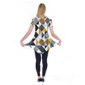 Pattern Tile Squares Triangles Seamless Geometry Short Sleeve Tunic  View2