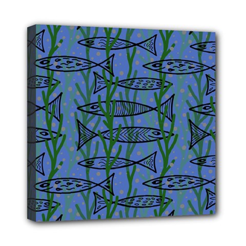 Fish Pike Pond Lake River Animal Mini Canvas 8  X 8  (stretched) by Maspions
